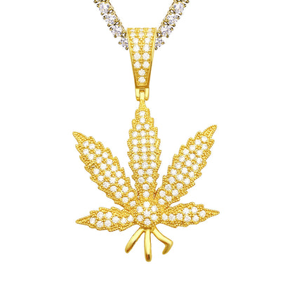 Solid S925 Sterling Silver Moissanite Coconut Tree Pendant | Iced Out Palm Tree Charm | Caratix