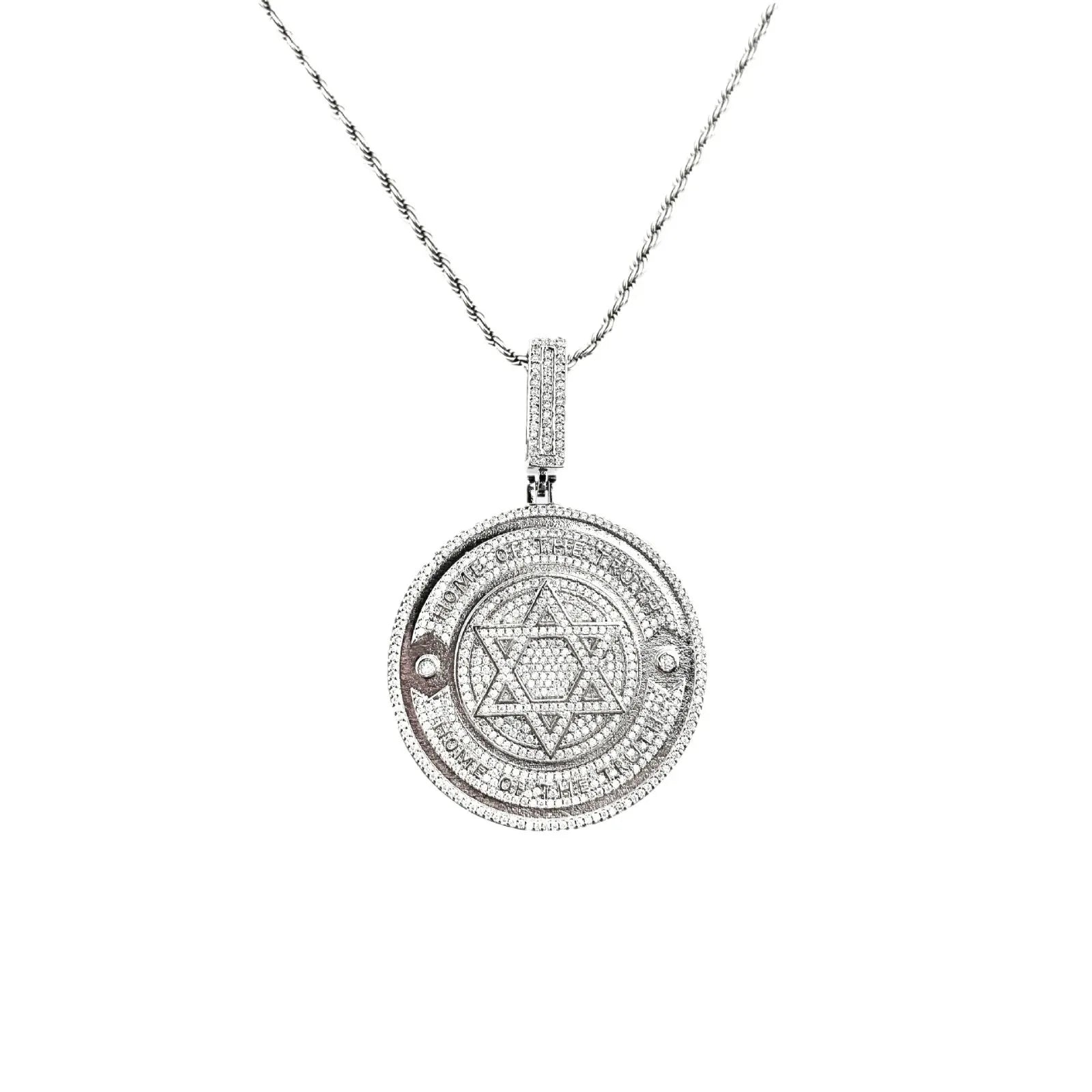 Women's 6-Pointed Star Circle Necklace | Sacred Geometry Amulet - CaratixJewelry