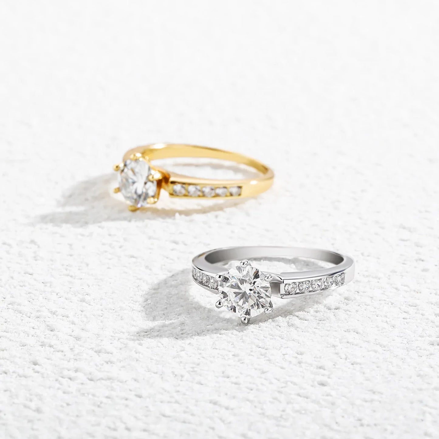 D Color VVS1 Moissanite Ring | S925 Sterling Silver | Caratix