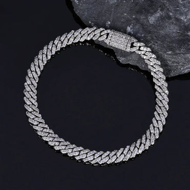 6mm Single Row Zircon Cuban Link Bracelet Luxury Hip Hop Jewelry - CaratixJewelry