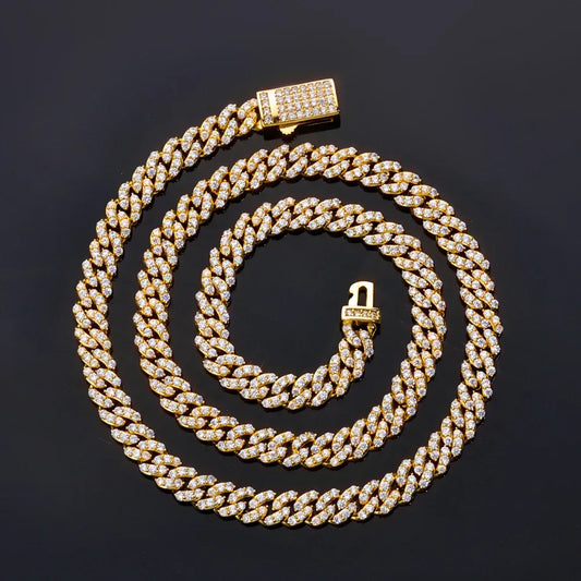 Custom 6mm Single-Row Iced Cuban Link | Classic Rapper - CaratixJewelry