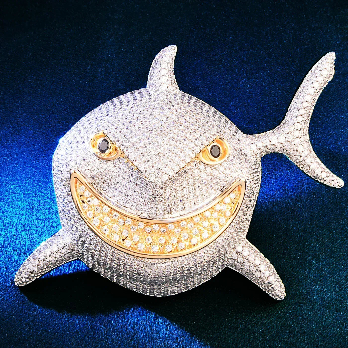 Iced Out Shark Pendant Necklace | CZ Hip Hop Men’s Streetwear Nightclub Jewelry - CaratixJewelry
