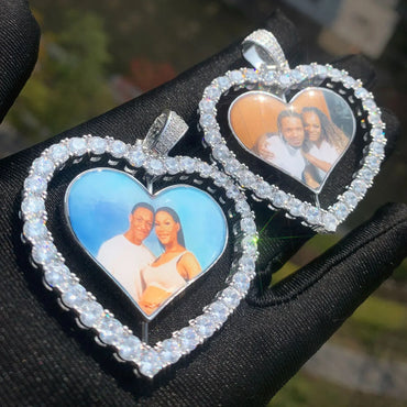 Heart Photo Locket Pendant | Custom Picture Replaceable Necklace - CaratixJewelry