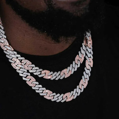15mm Iced Out Cuban Chain Zircon Hip Hop Jewelry Necklace - CaratixJewelry