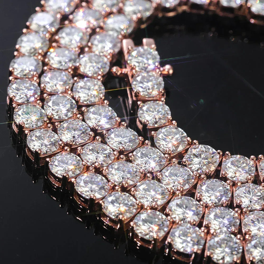 4mm Moissanite Tennis Chain Necklace for Women – S925 Sterling Silver Luxury Hip Hop Jewelry - CaratixJewelry