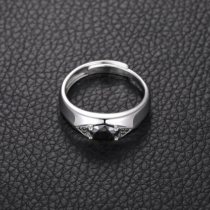 S925 Sterling Silver Marquise Moissanite Eye of Horus Ring – Adjustable Premium Statement Band