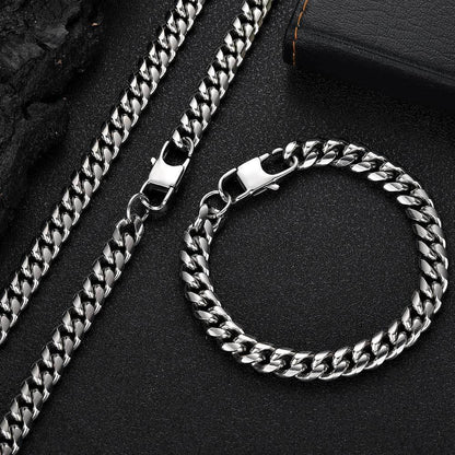 Rounded Cuban Chain Bracelet Stainless Steel for Men | Caratix Jewelry - CaratixJewelry