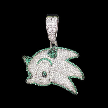 Iced Out Cartoon Genie Pendant | Men's Micro Pave Character Necklace - CaratixJewelry
