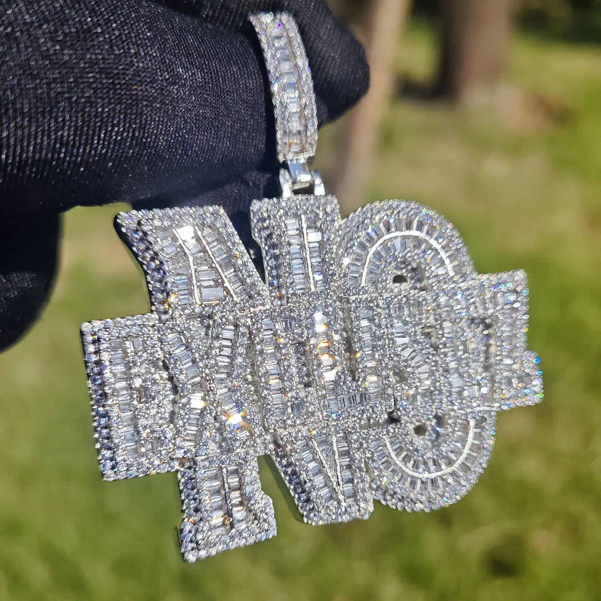 Micro-Pave Letter Pendant | CZ Hip Hop Unisex Trendy Streetwear Jewelry - CaratixJewelry