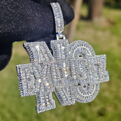 Micro-Pave Letter Pendant | CZ Hip Hop Unisex Trendy Streetwear Jewelry - CaratixJewelry