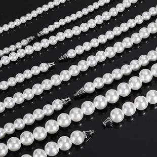 8mm Stainless Steel Cuban Chain Pearl Cross Necklace for Men | Caratix Jewelry - CaratixJewelry