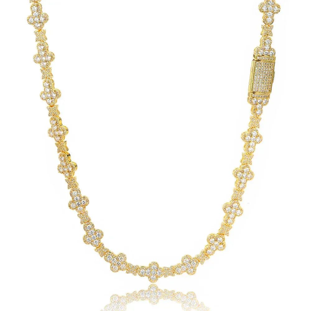 10mm Cross Star Necklace with Zircon Pendant Hip Hop Jewelry for Men | Caratix Jewelry - CaratixJewelry