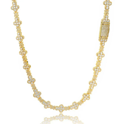 10mm Cross Star Necklace with Zircon Pendant Hip Hop Jewelry for Men | Caratix Jewelry - CaratixJewelry
