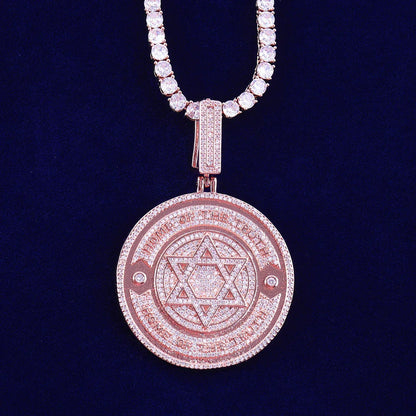 Women's 6-Pointed Star Circle Necklace | Sacred Geometry Amulet - CaratixJewelry