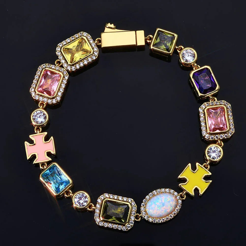 Rapper Iced Out Chain Zircon Opal Hip Hop Jewelry Necklace for Men | Caratix Jewelry - CaratixJewelry