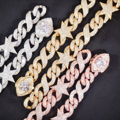 Star Necklace with Copper & Zircon | Trendy Hip Hop Jewelry for Men & Women | Caratix Jewelry - CaratixJewelry