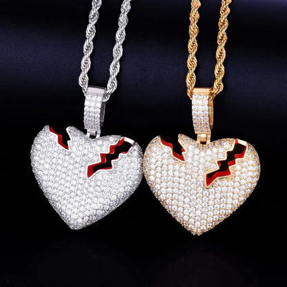 Men's Stitched Love Necklace | Premium Copper CZ Healing Jewelry Caratix - CaratixJewelry