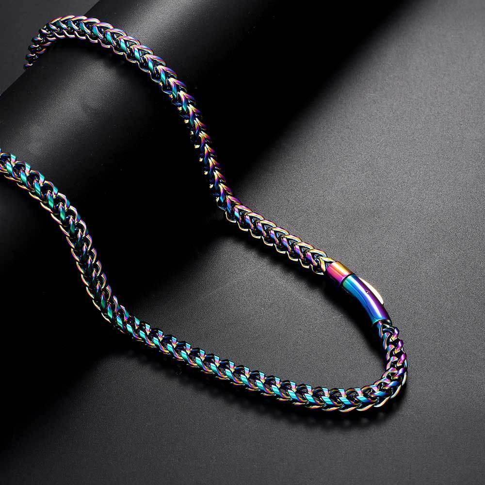 Custom 6mm Stainless Steel Two-sided Necklace Hip Hop Jewelry for Men | Caratix - CaratixJewelry