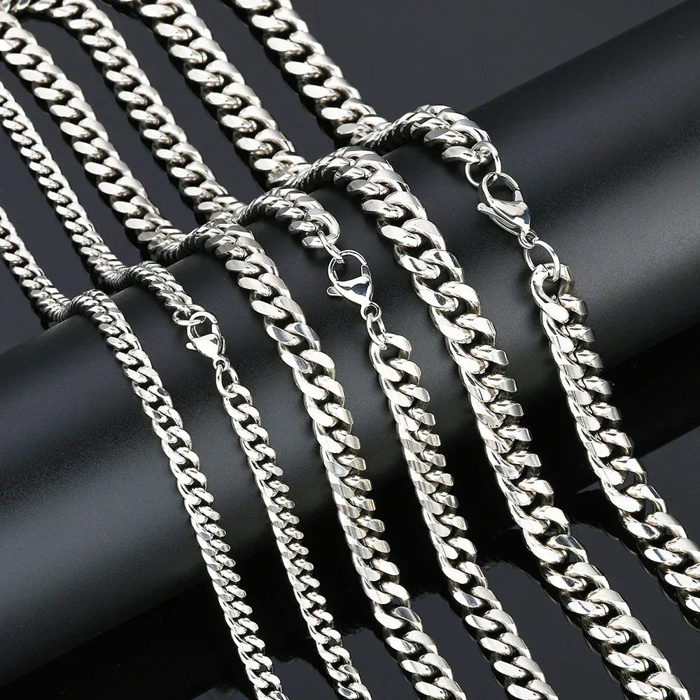 Lobster Clasp Cuban Link Bracelet with 18K Gold and Stainless Steel - CaratixJewelry
