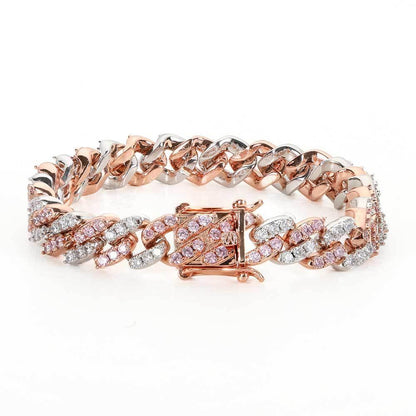 9mm Single Row Cuban Link Zircon Hip Hop Bracelet | Caratix Jewelry - CaratixJewelry