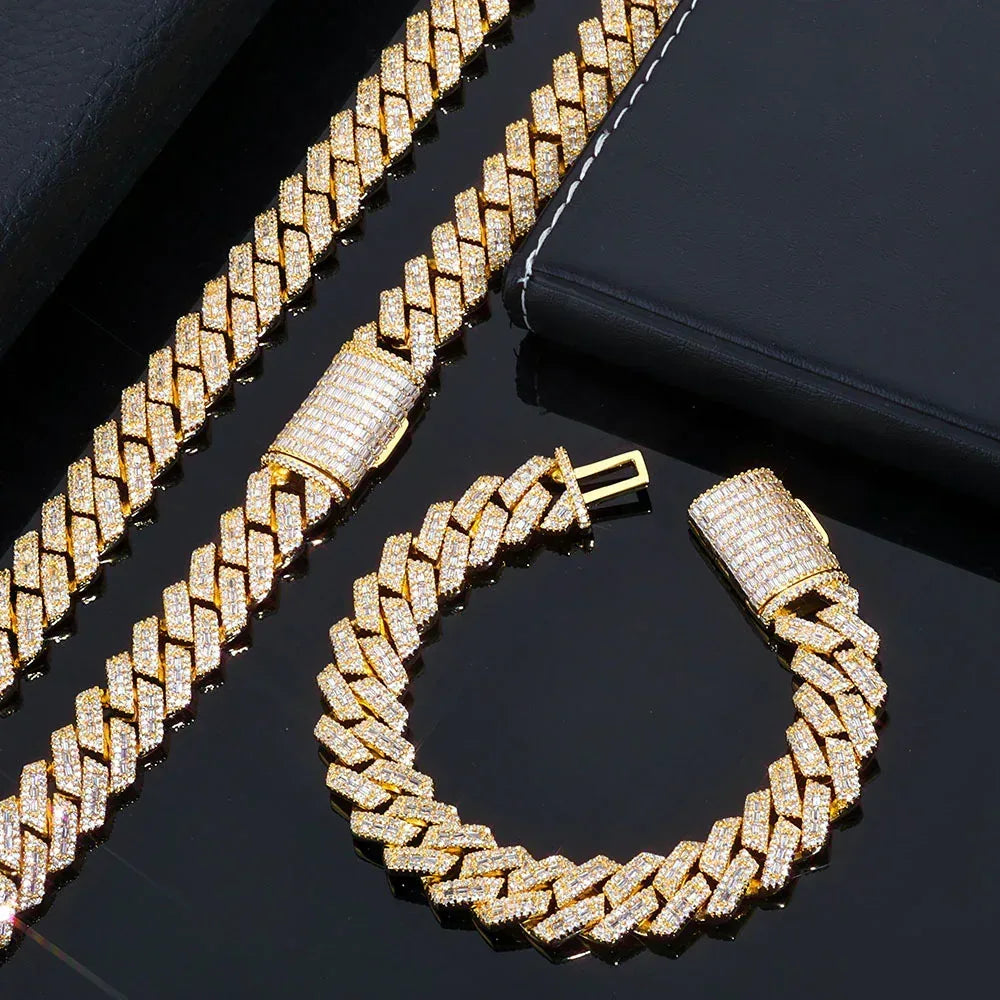 Custom 14mm Cuban Chain Bracelet - CaratixJewelry