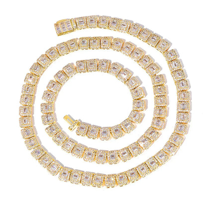 Triple-Row Moissanite Bubble Cuban Link Chain – Custom S925 Sterling Silver Iced-Out Hip Hop Men’s Luxury Streetwear Necklace - CaratixJewelry