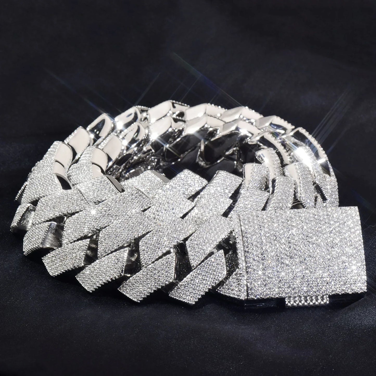 25mm Iced Out Cuban Chain Necklace - CaratixJewelry