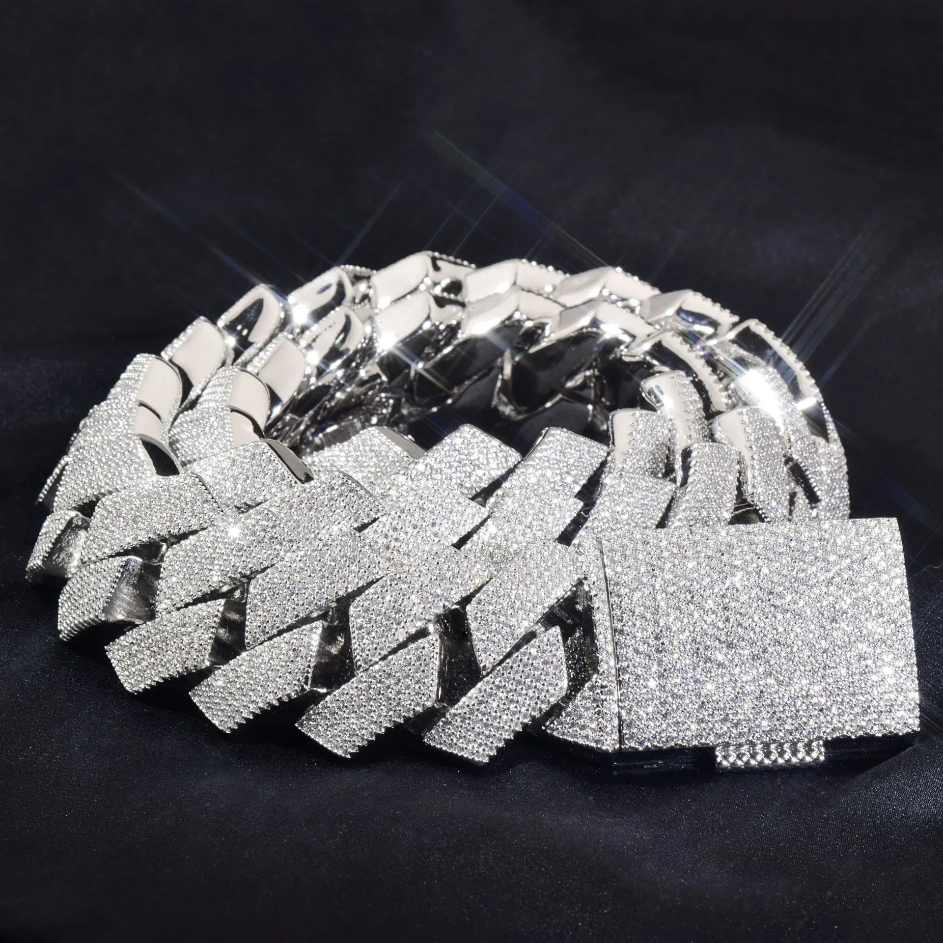 25mm Iced Out Cuban Chain Necklace - CaratixJewelry