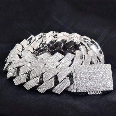 25mm Iced Out Cuban Chain Necklace - CaratixJewelry