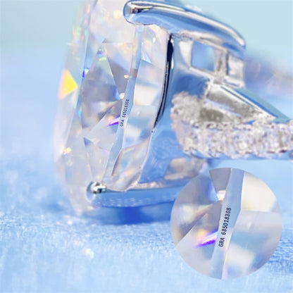 2026 Summer New S925 Silver 3ct Oval Moissanite Ring | 3 Carat D VVS1 Solitaire | Caratix