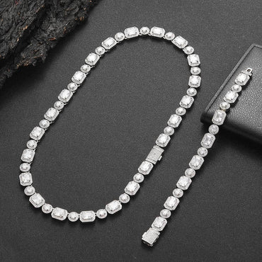 10mm Moissanite Candy Chain for Men – S925 Sterling Silver Luxury Hip Hop Necklace - CaratixJewelry