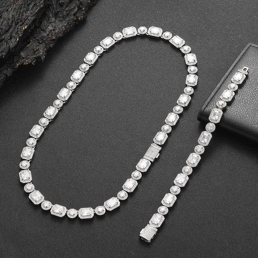 10mm Moissanite Candy Chain for Men – S925 Sterling Silver Luxury Hip Hop Necklace - CaratixJewelry