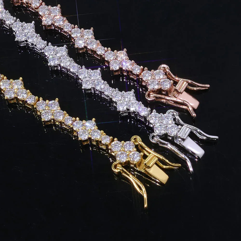 6.5mm Airplane Moissanite Tennis Chain – S925 Sterling Silver Iced-Out Hip Hop Men’s Luxury Streetwear Necklace - CaratixJewelry