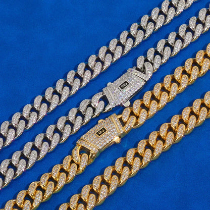 Custom 12mm Double-Row Moroccan Cuban Link | High-End Hip Hop Jewelry | Caratix - CaratixJewelry
