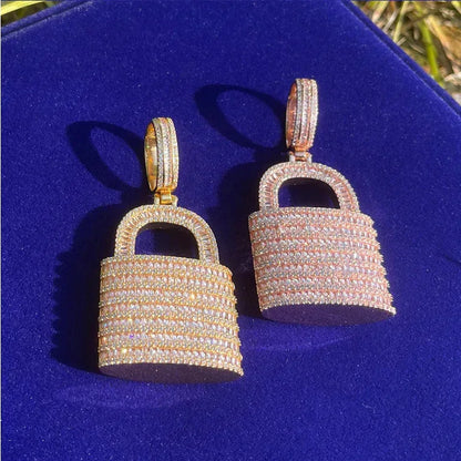 Unisex "Sweet & Cool" Lock Necklace | Premium Copper CZ Minimalist Jewelry - CaratixJewelry