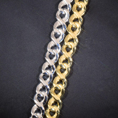 15mm Iced Out 8-Bit Cuban Chain Necklace with Full Zircon Stones - CaratixJewelry