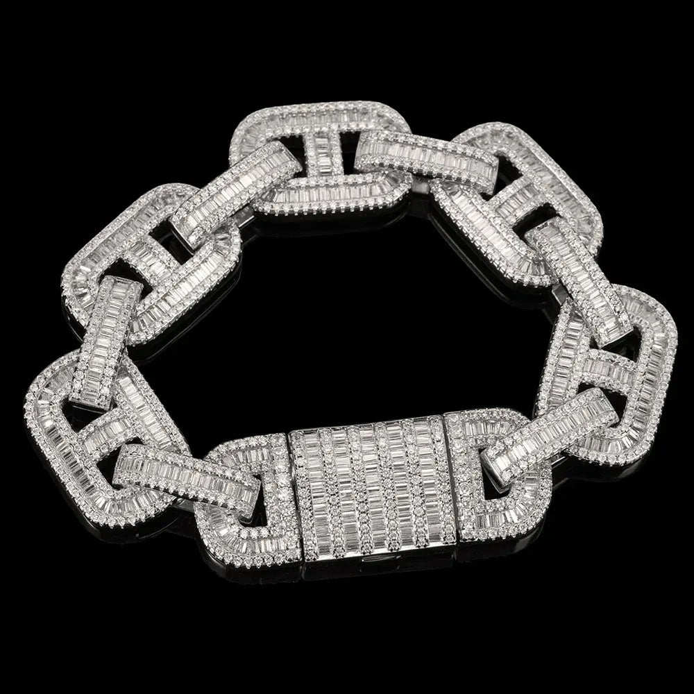 Iced-Out Pig Nose Cuban Link Bracelet with Zircon Hip Hop Jewelry - CaratixJewelry