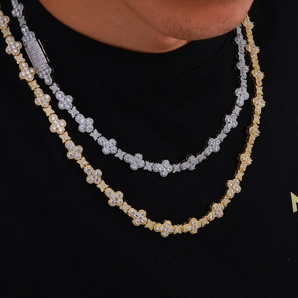 10mm Cross Star Iced Out Zircon Rapper Chain Hip Hop Jewelry | Caratix Jewelry - CaratixJewelry