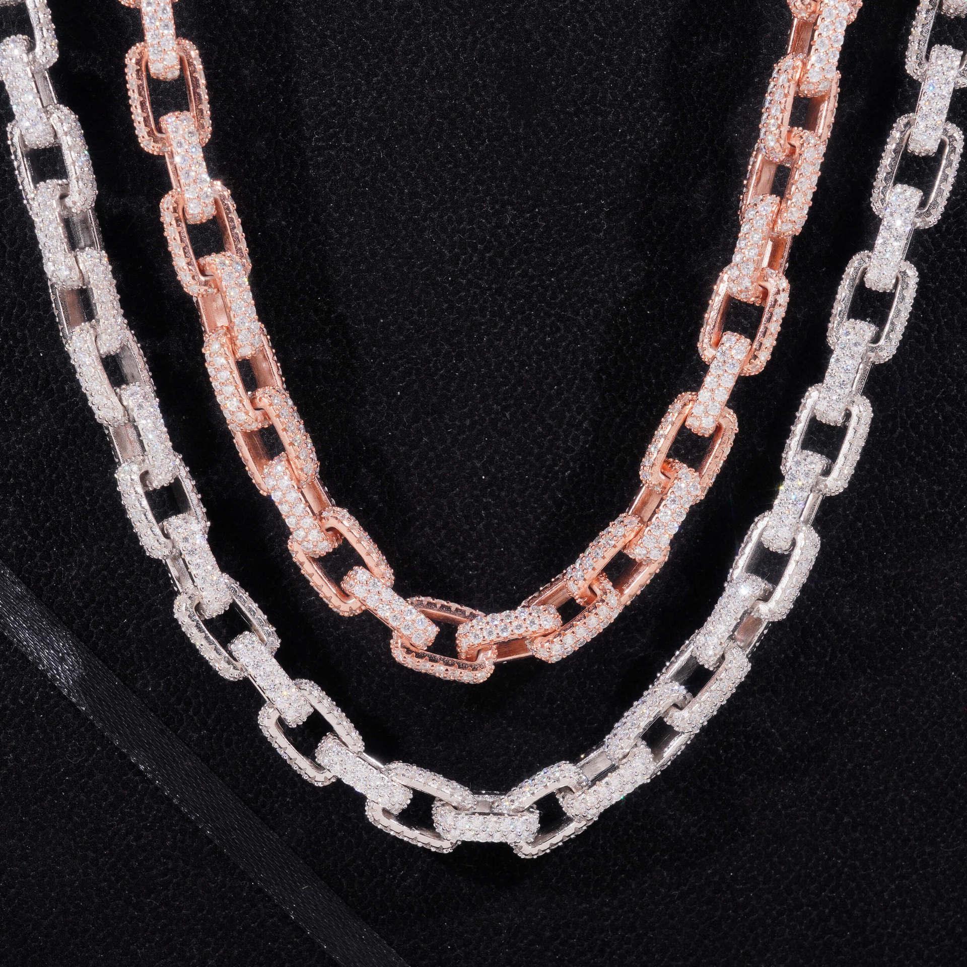 10mm Moissanite Cuban Link Bracelet with Figure-8 Clasp – S925 Sterling Silver Iced-Out Hip Hop Men’s Streetwear Jewelry - CaratixJewelry