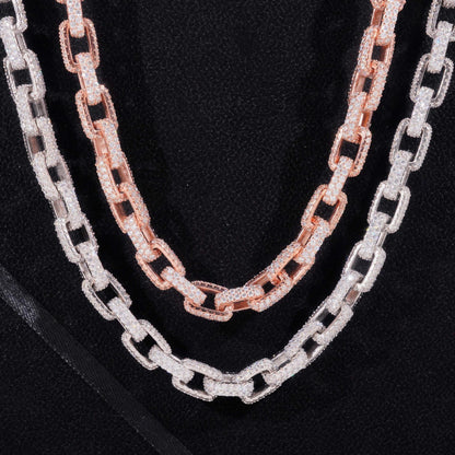 10mm Moissanite Cuban Link Bracelet with Figure-8 Clasp – S925 Sterling Silver Iced-Out Hip Hop Men’s Streetwear Jewelry - CaratixJewelry