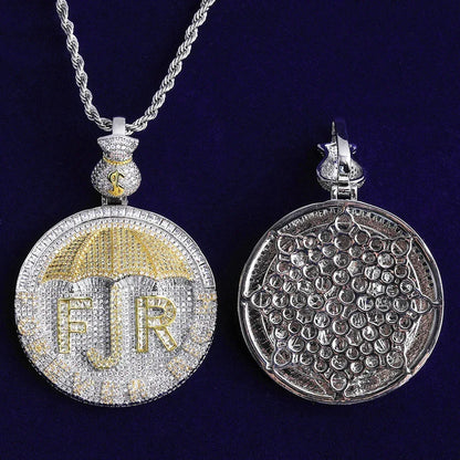Men's Real Copper Medallion Necklace | Luxury VVS CZ "Protection" Charm - CaratixJewelry