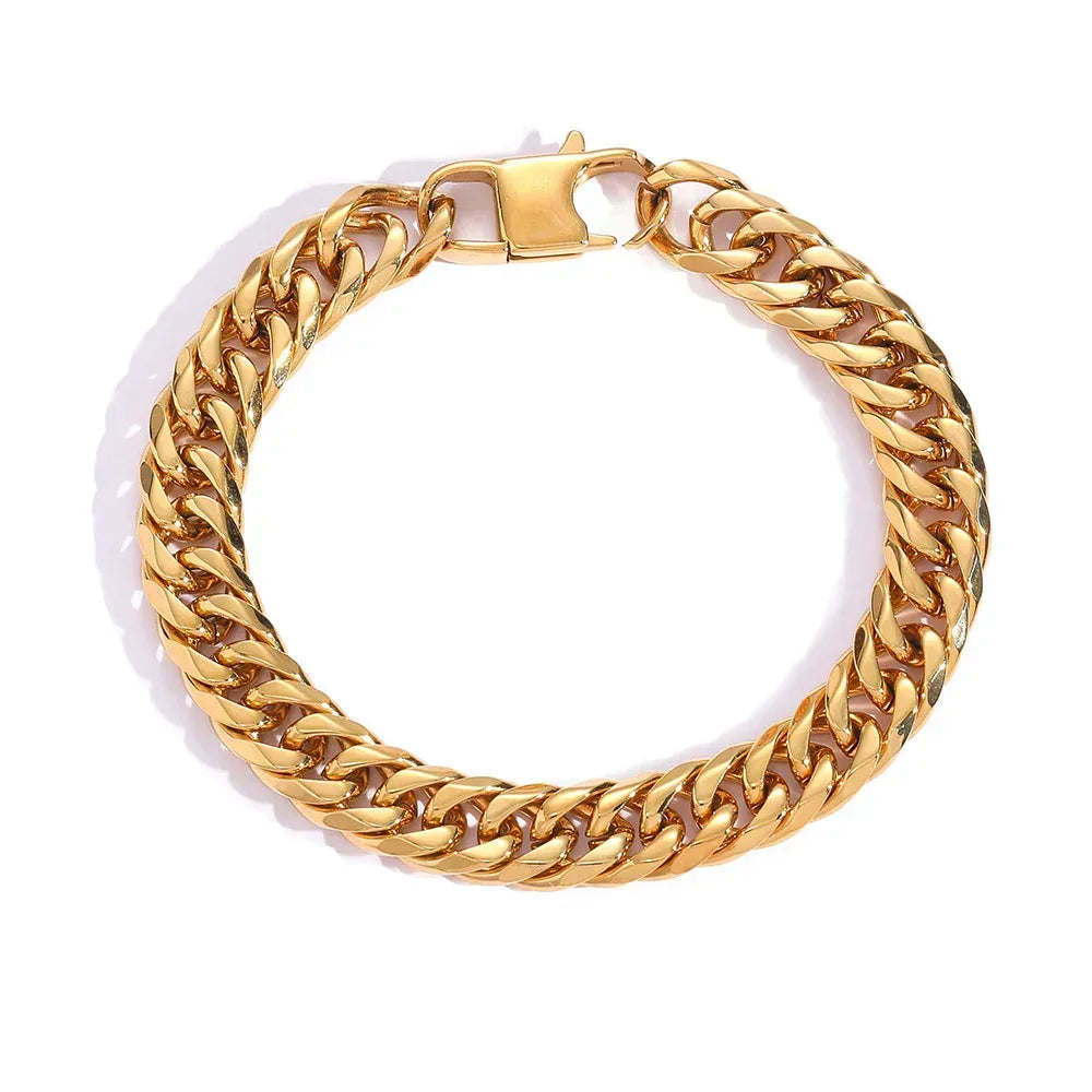 Hip Hop Stainless Steel Cuban Chain Bracelet for Men Caratix - CaratixJewelry