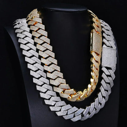 -Cut Moissanite Cuban Link Chain – S925 Sterling Silver Iced-Out Hip Hop Men’s Luxury Streetwear Necklace - CaratixJewelry