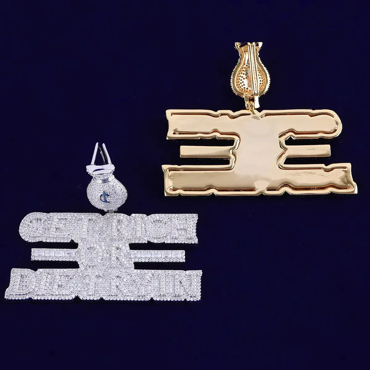 Women's Manifestation Hustle Necklace | Premium Copper CZ Money Motto Jewelry - CaratixJewelry