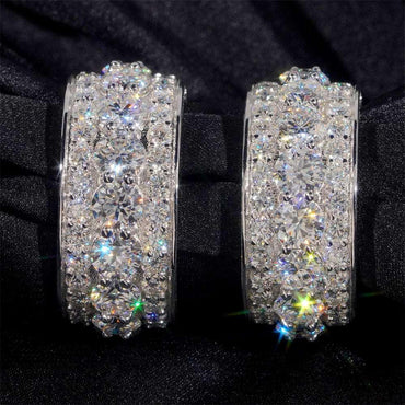 5mm Moissanite Men’s Ring | S925 Silver Full Iced Out Hip Hop Rapper Jewelry - CaratixJewelry