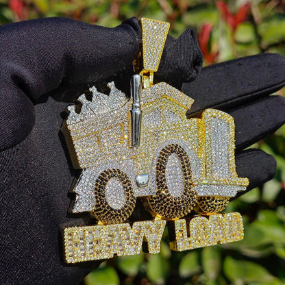Iced Out Truck Pendant Necklace | CZ Heavy Hip Hop Men’s Streetwear Jewelry - CaratixJewelry