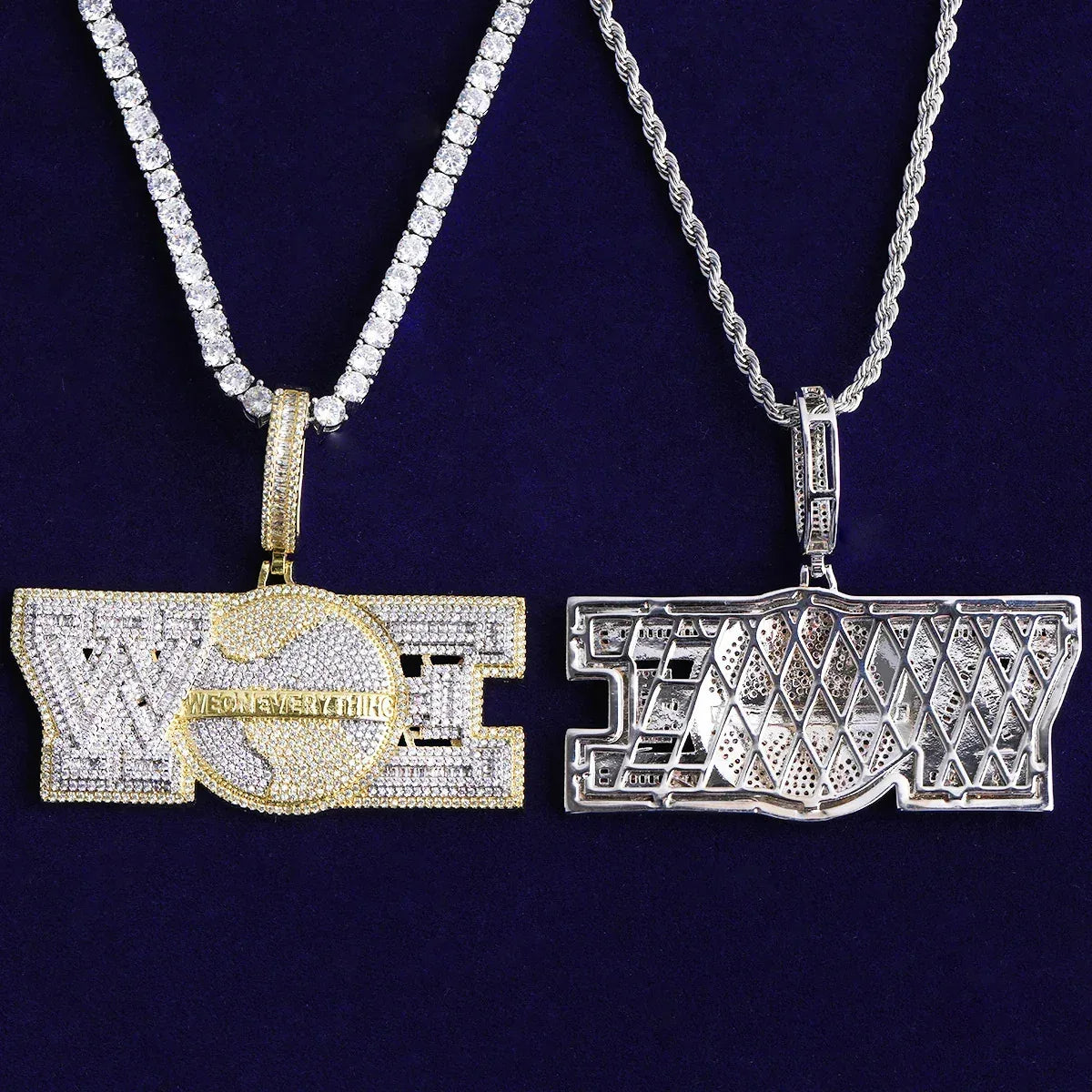 Iced Out "We On Everything" Pendant | Men's Crew Loyalty Necklace - CaratixJewelry