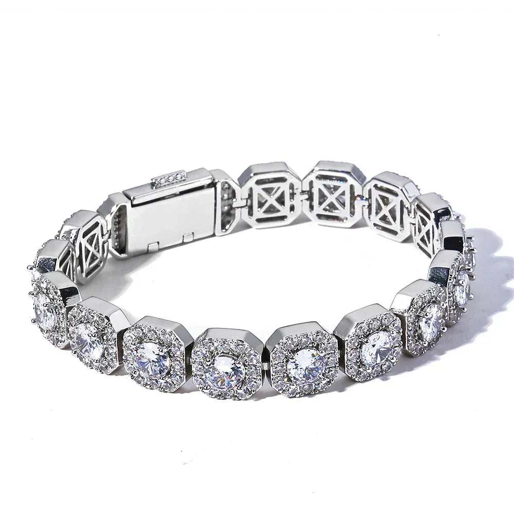 Iced Out Ice Chain Zircon Bracelet Luxury Hip Hop Jewelry for Men | Caratix Jewelry - CaratixJewelry