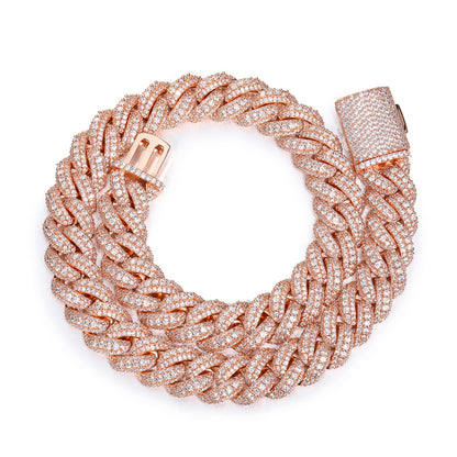 15mm-18mm Bubble Cuban Link Chain Iced Out | Caratix