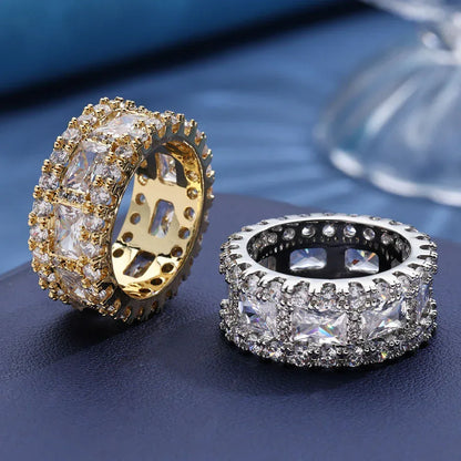 Mixed T Cut Zircon Ring Vintage Men’s Iced Out Jewelry | Caratix Jewelry - CaratixJewelry